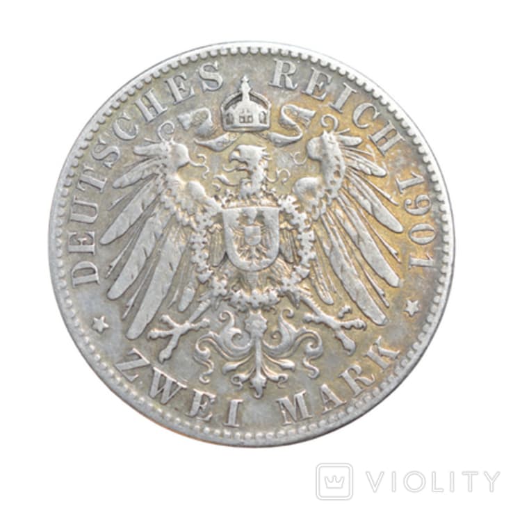 2 марки Король Альберт Саксонський 1901 Німеччина — фото 2