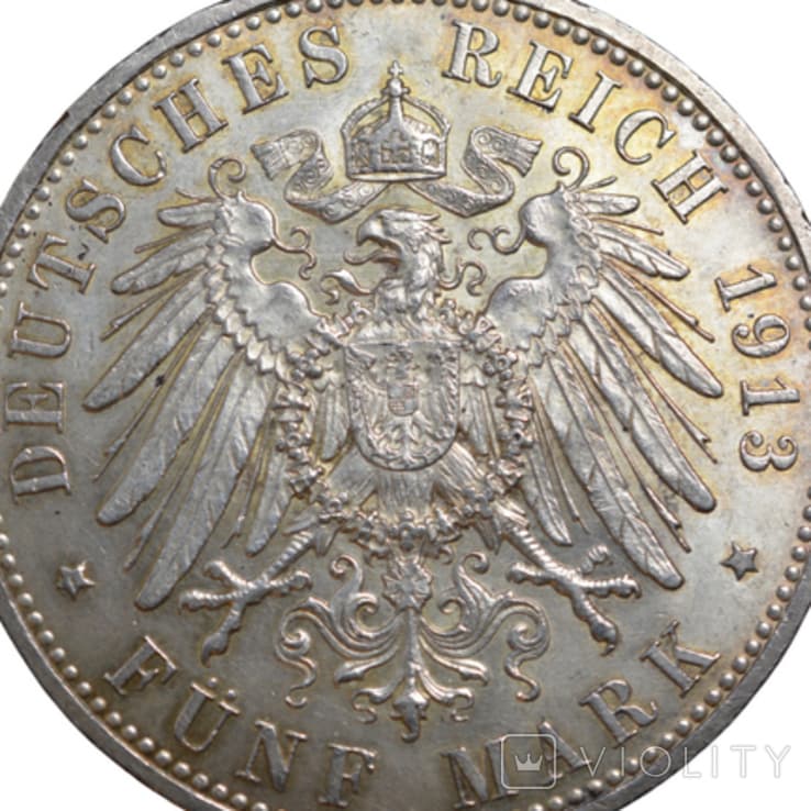 2 марки Вюртемберг, Німецька імперія, 1913 рік. — фото 2