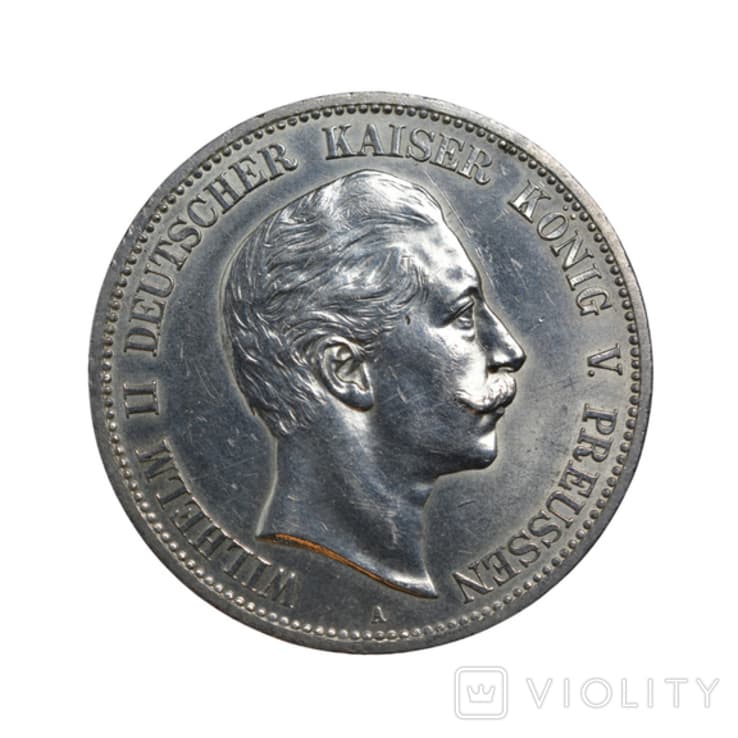 5 марок, Вільгельм II, Німецька імперія, 1908 рік