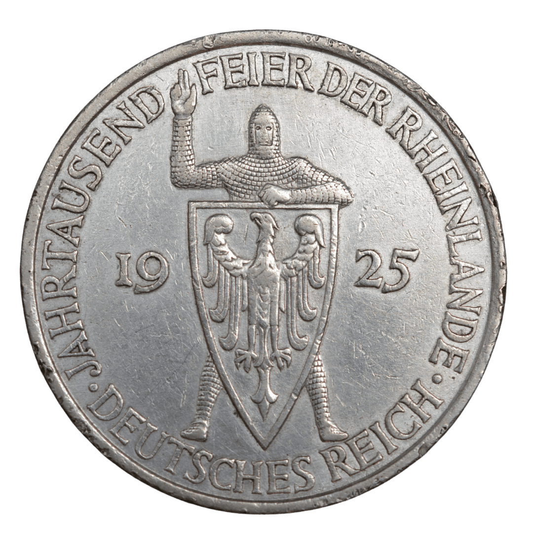 Срібна монета 5 рейхсмарок 1925 року, Німеччина (Берлін).