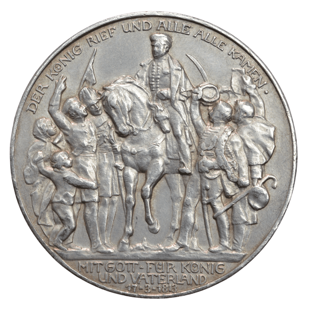 3 марки, Німеччина, 1913 (Битва при Лейпцигу / Тольна) — фото 2