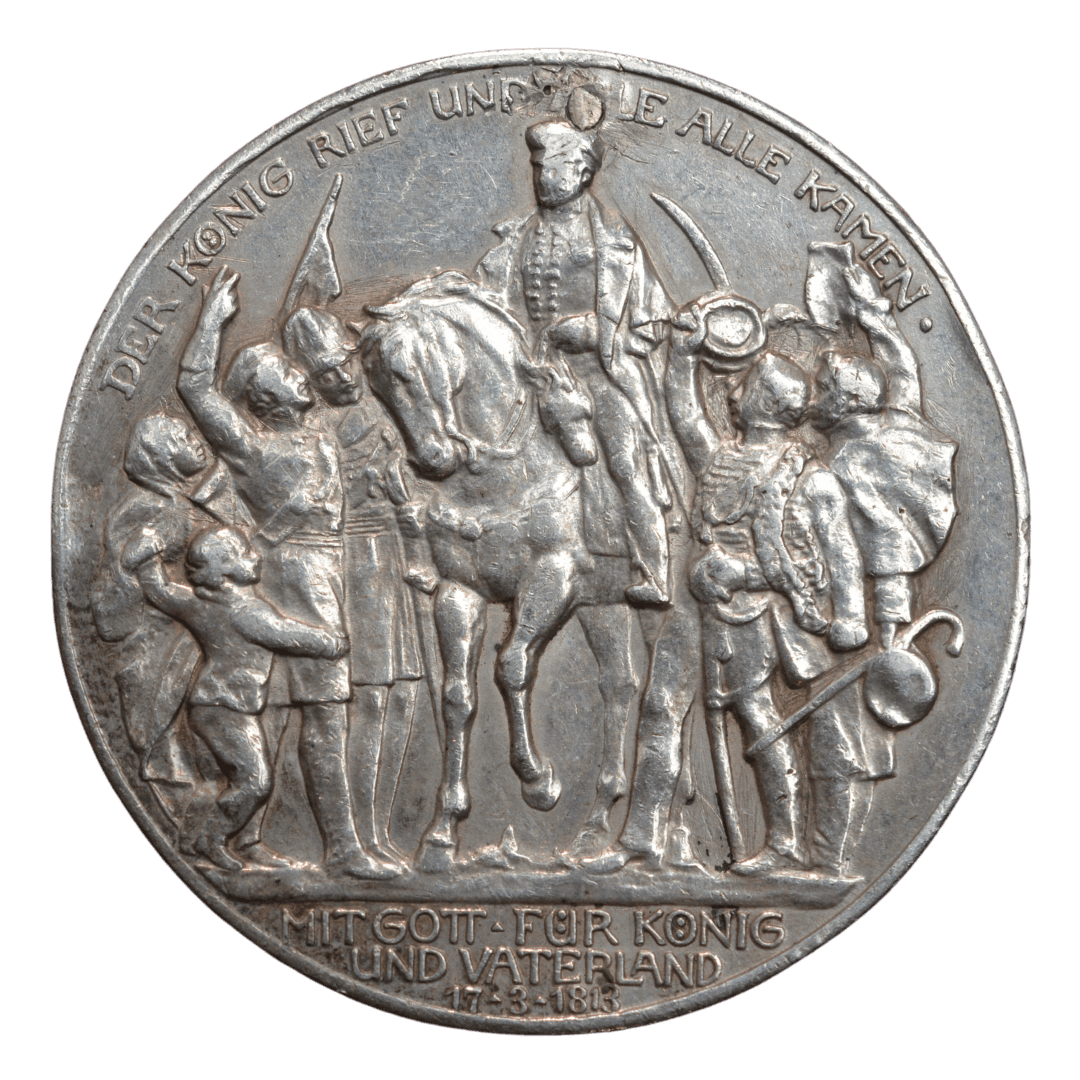 Срібна 3 марки, Німеччина. Битва народів, 1913. — фото 2