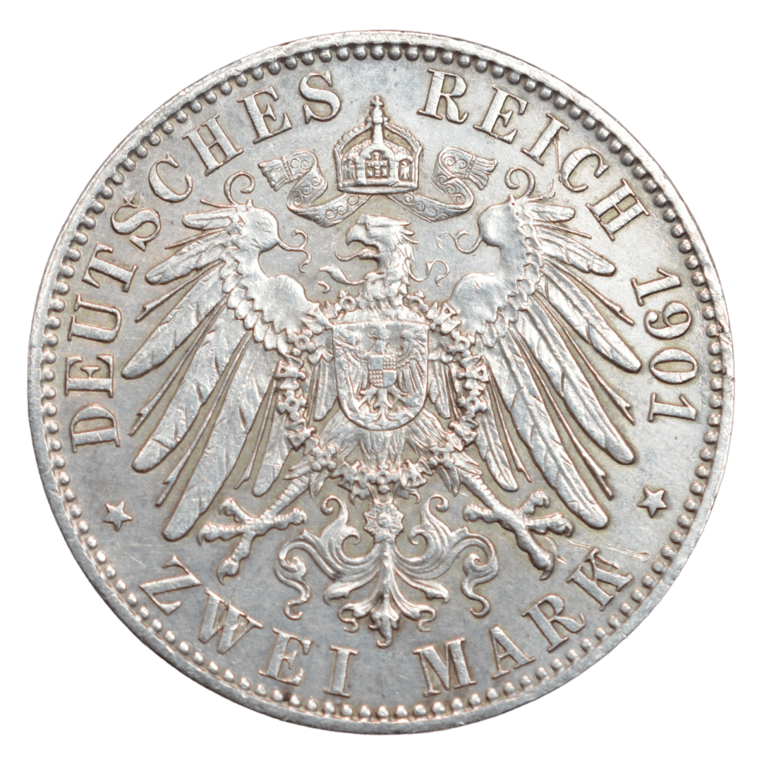 2 марки, Німеччина, 1901 (Пруссія) 
 200 р кор. Пруссія — фото 2