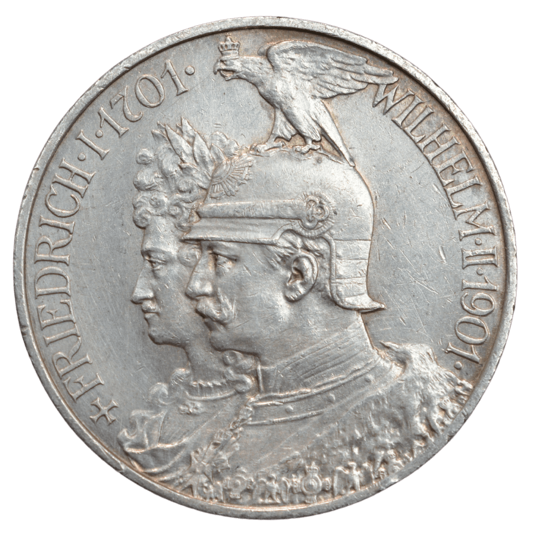2 марки, Німеччина, 1901 (Пруссія) 
 200 р кор. Пруссія
