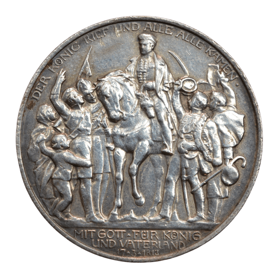 Срібна 3 марки, Німеччина. Битва народів, 1913. — фото 2
