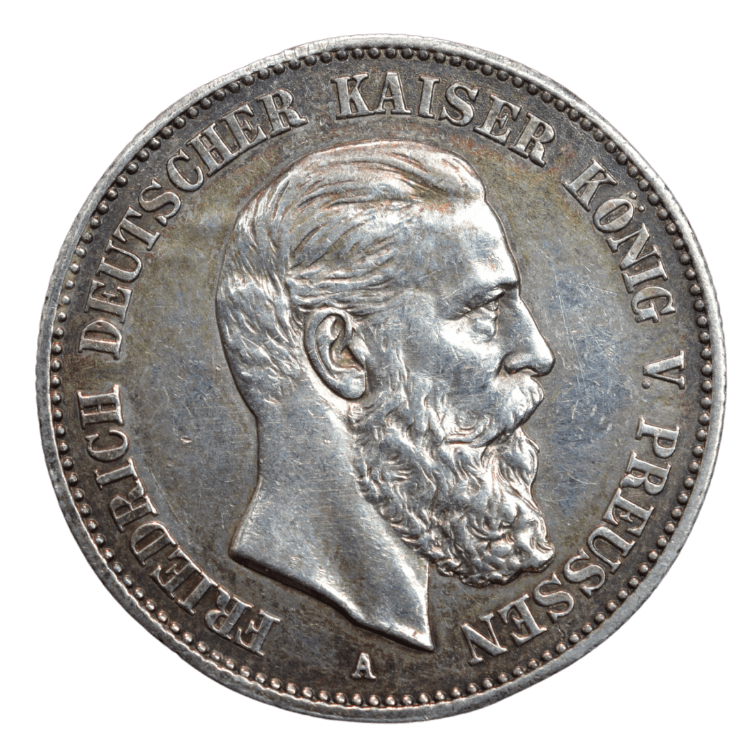Срібна 2 марки, Німеччина (A, Берлін) 1888!!!!. Пруссія, Фрідріх III.