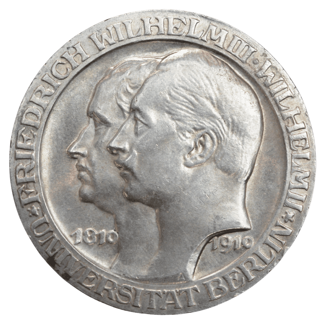 3 марки, 100 років Берлінському університету, 1910 
Тираж 200 000
