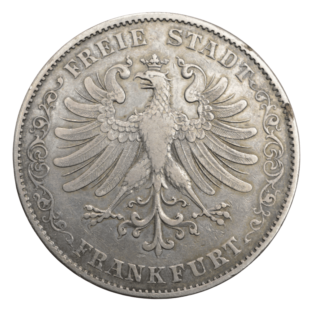 Срібні 2 талери (3½ гульдена), Франкфурт, 1845.