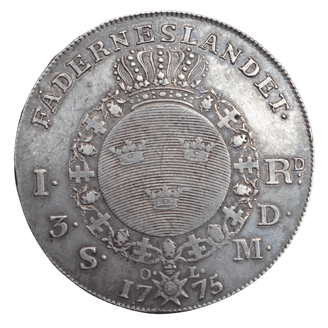 1 Riksdaler 1775 Швеція — фото 2