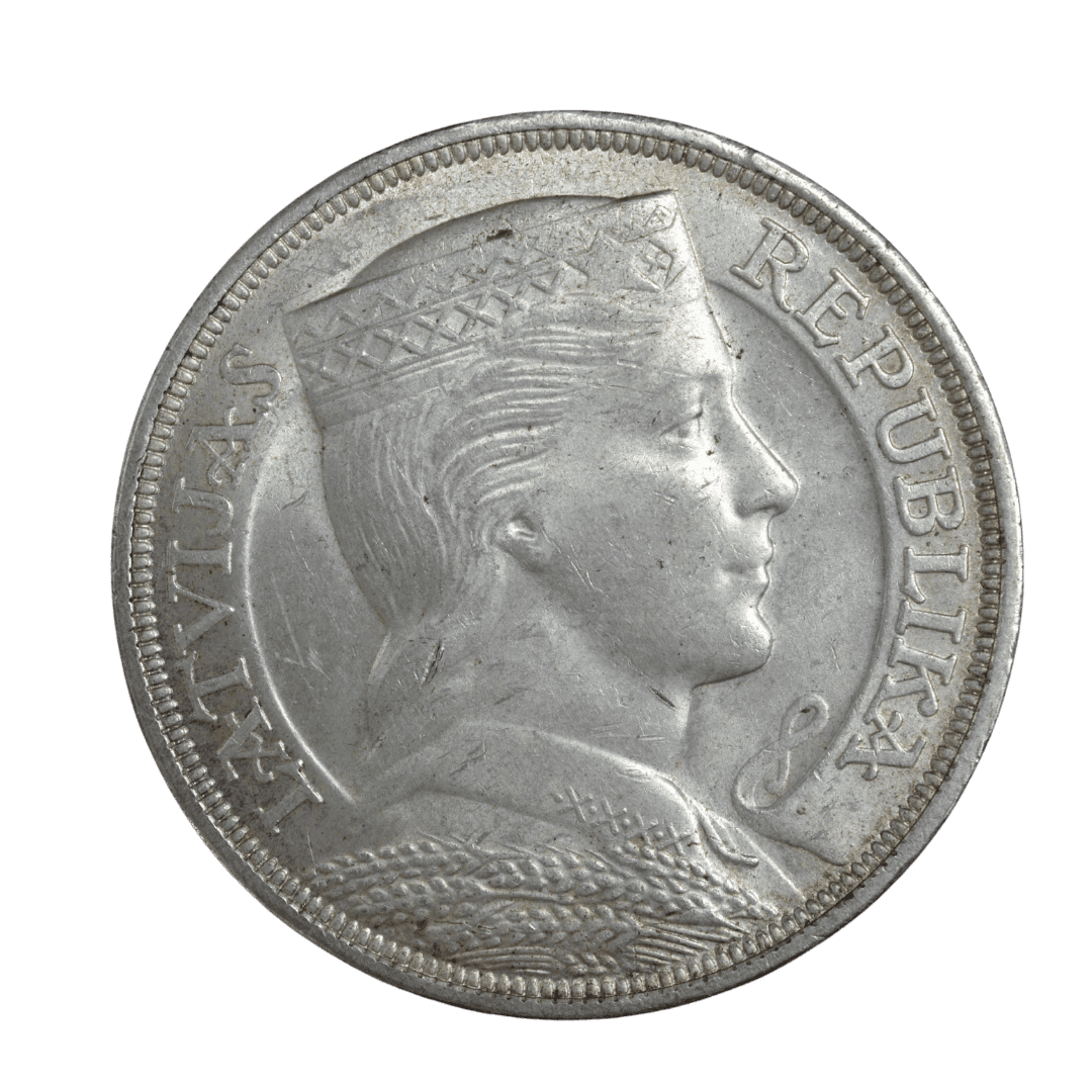 5 Lati  Серебро (.835) 24,96 г; Лондонский монетный двор; XF/AUNC