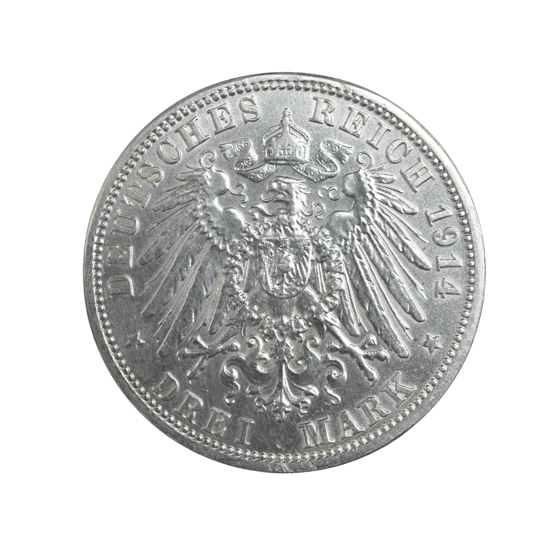 KM# 538, J# 113, N# 26642; Silver 16.65 g.; Wilhelm II; Berlin Mint; AUNC