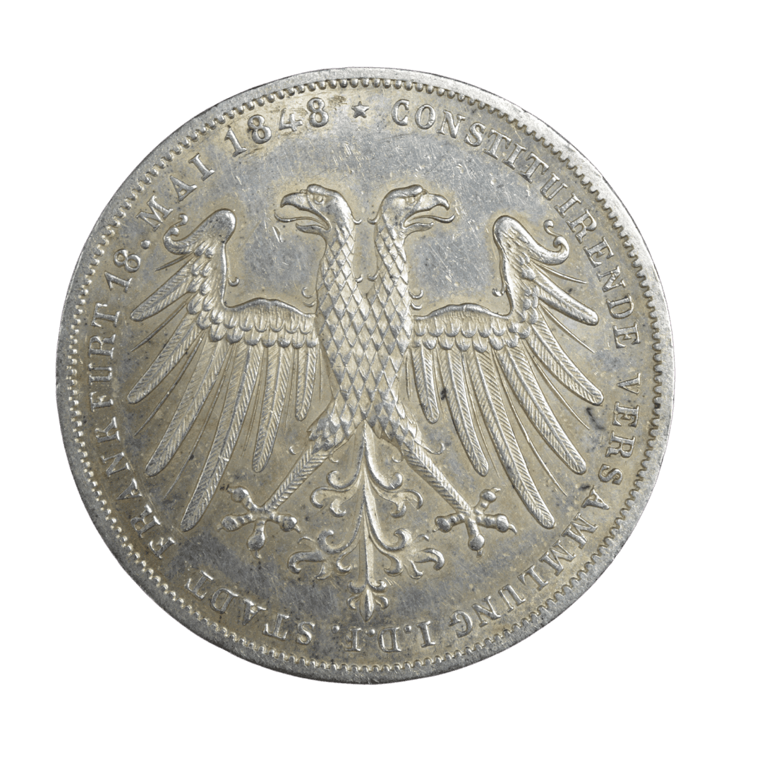 KM# 338, Thun# 135, Dav SG# 644, N# 23436; Silver (.900) 21.21 g.; Archduke Johann of Austria Elected as Vicar; Mintage 36000 pcs.; AUNC with mint luster and nice violet toning. Hairlines — фото 2