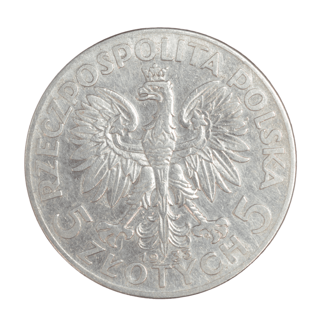 5 злотих срібна монета 1933 Польща — фото 2