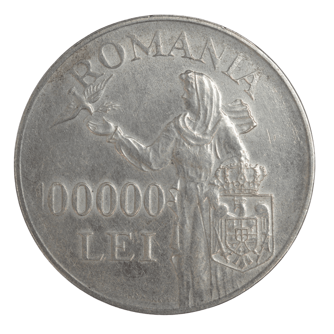 100000 лей Срібна монета 1946 Румунія