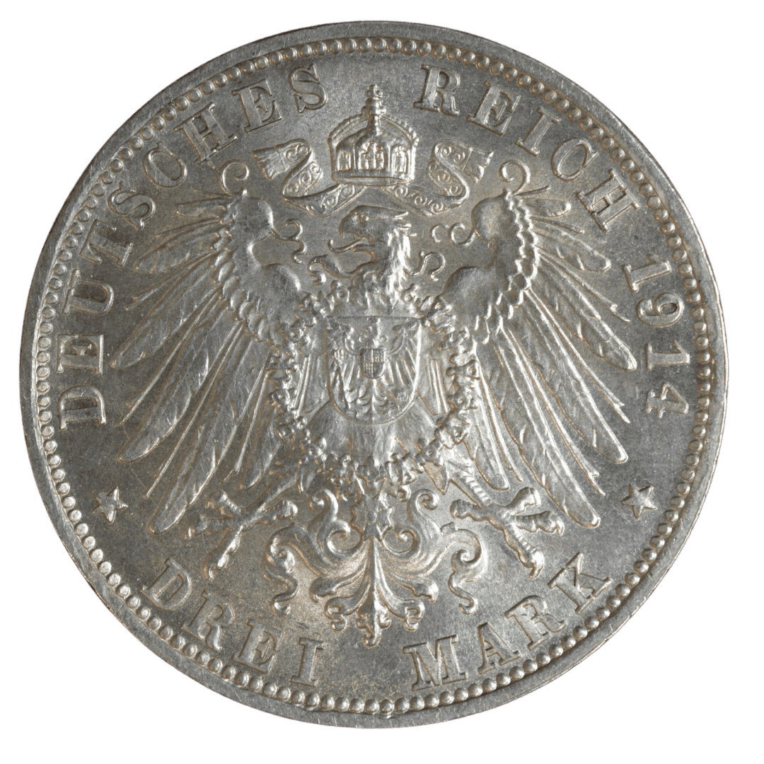 3 марки Людвіг III 1914 Німеччина — фото 2