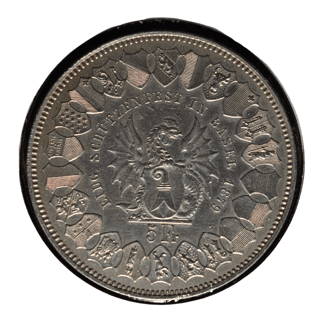 5 франків пам’ятна монета 1879 Швейцарія — фото 2