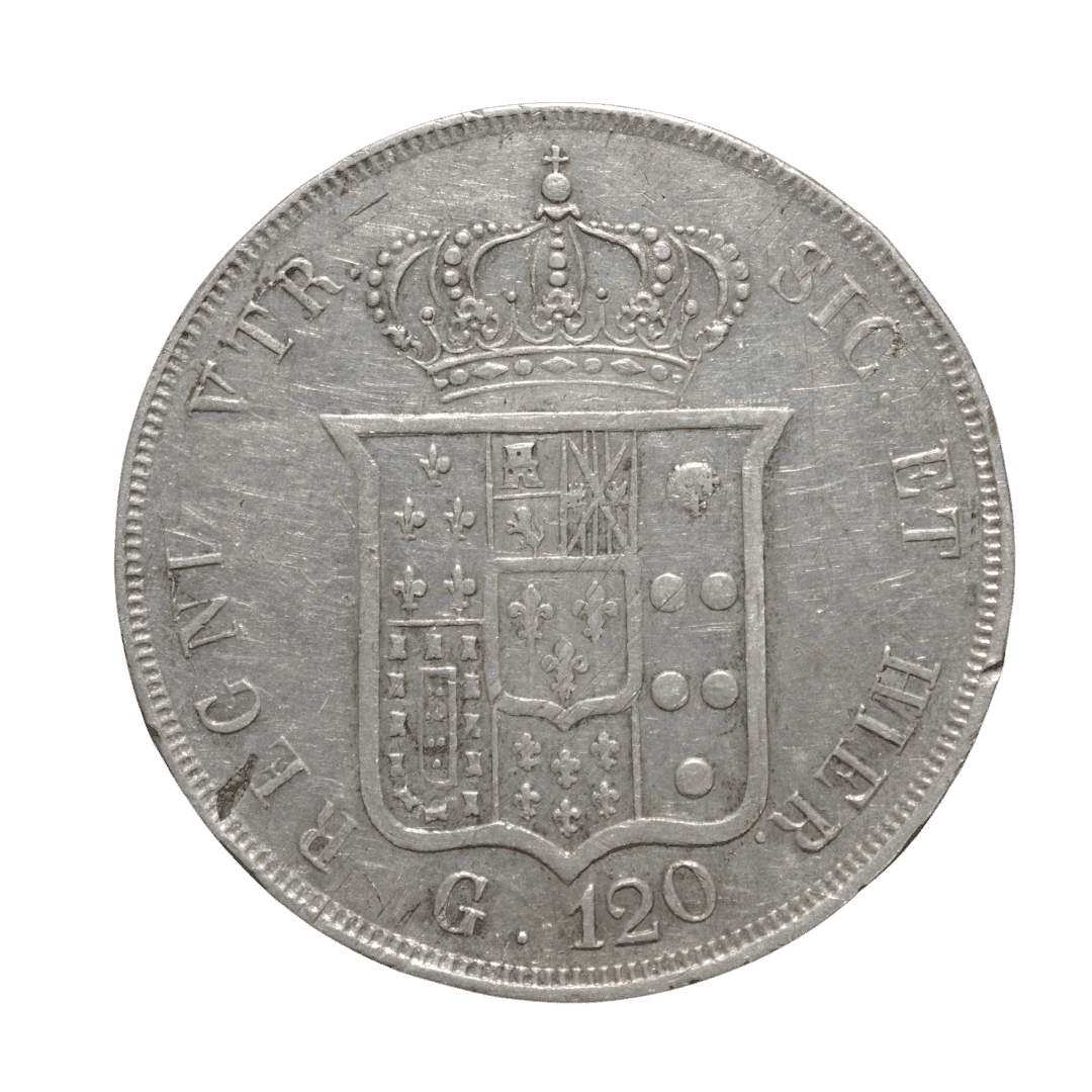 120 грана 1 піястра 1856 Обидві Сицилії — фото 2