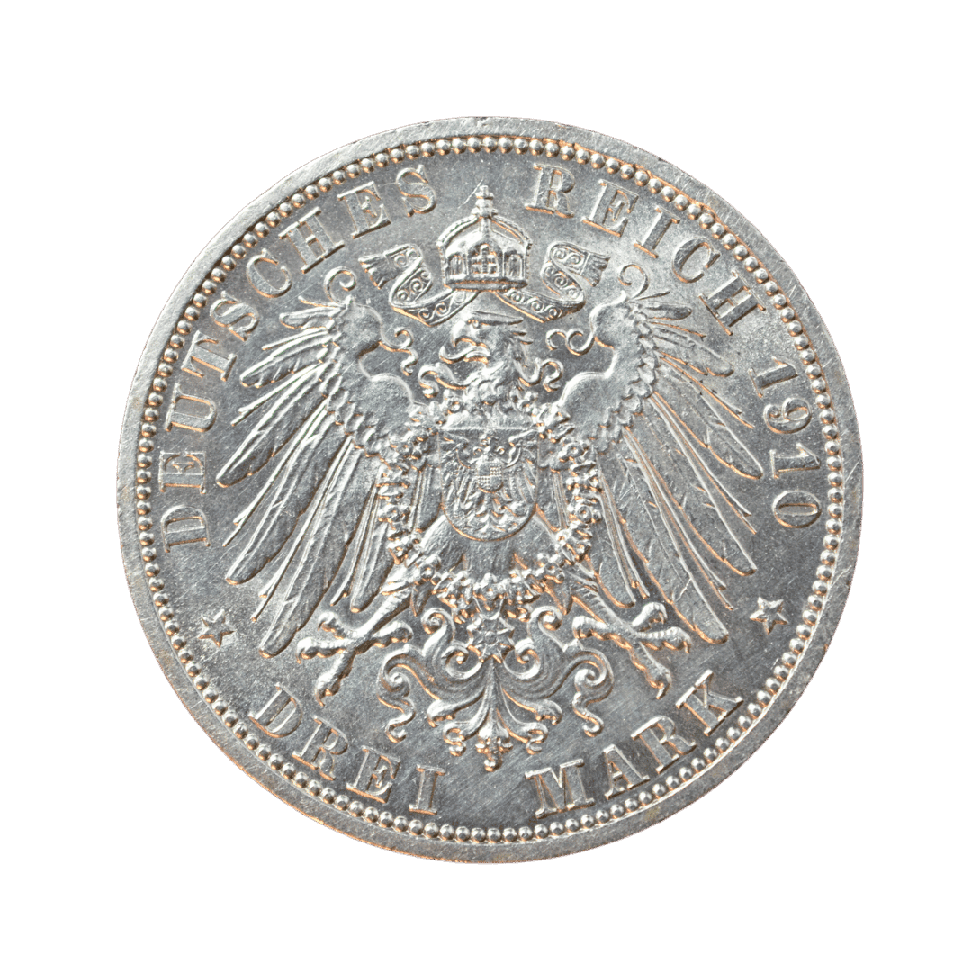 3 марки Срібна монета 1910 Саксен-Веймар-Ейзенах — фото 2