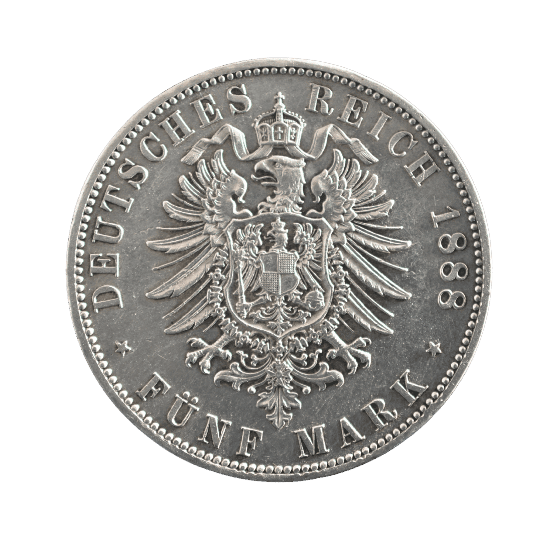 5 марок Німецька імперія 1888 Пруссія — фото 2