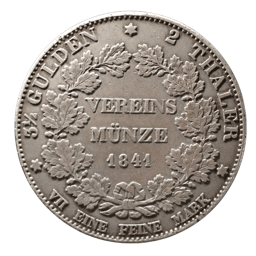 2 талери союзна монета Гессен 1841 рік — фото 2