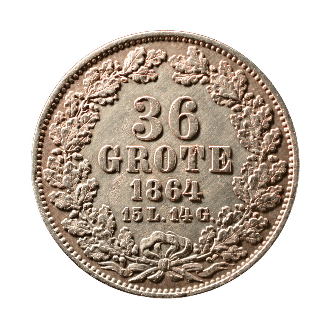 36 гроте 1864, Вільне ганзейське місто Бремен



Характеристики:

* Номінал: 36 гроте
* Рік: 1864
* Країна: Вільне ганзейське місто Бремен
* Метал: срібло
* Проба: 986
* Вага: 8,70 г
* Діаметр: 29,7 мм
* Гурт: гладкий
* Тираж: 100 000