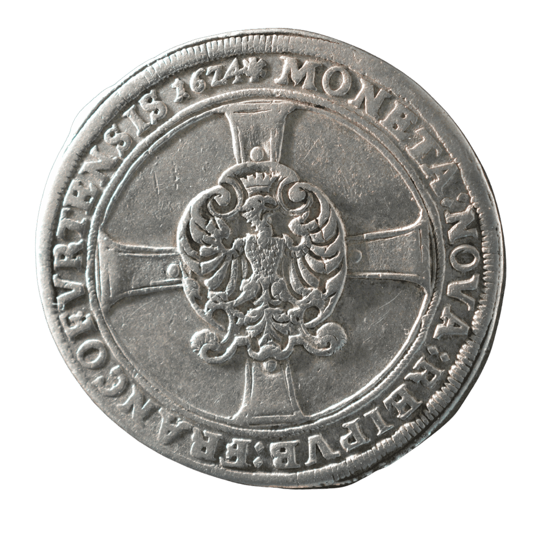 1 Талер, 1624, Фердинанд II. МД — Frankfurt am Main (без буквы) ✅
Тип: Городской талер (Reichsthaler), Вольный имперский город Франкфурт-на-Майне, серебро
Основные характеристики:
— Страна: Вольный имперский город Франкфурт (Free Imperial City of Frankfurt, Священная Римская империя)
— Номинал: 1 Thaler
— Год: 1624
— Правитель: Фердинанд II (Ferdinand II, Holy Roman Emperor 1619–1637)
— Материал: Серебро (~833/1000 или типичная для периода)
— Вес: ~28.20 г
— Диаметр: ~42 мм
— Монетный двор: Frankfurt am Main; стандартный городской выпуск
— Тираж: Не уверен (довольно распространённый для 1623–1624)
На что обратить внимание:
Легенда на аверсе: MONETA NOVA REIPVB FRANCOFVRTENSIS («Новая монета Республики Франкфурт»). Реверс — коронованный двуглавый орёл императора. В центре аверса — франкфуртский орёл в овальном щите на большом кресте.
Монета периода Тридцатилетней войны. Хороший городской тип. Частые подделки — литые; обязательно взвесьте. Цена сильно зависит от сохранности (VF — 500–1000+ USD, XF/AU — 1200–2500+ USD).
Референсы: Numista N#200590, KM#65.1, Dav. CCT #5290, Joseph & Fellner #382.
Спасибо за поправку! Теперь всё точно. Если есть вес и фото края — уточню сохранность и рыночную цену. — фото 2