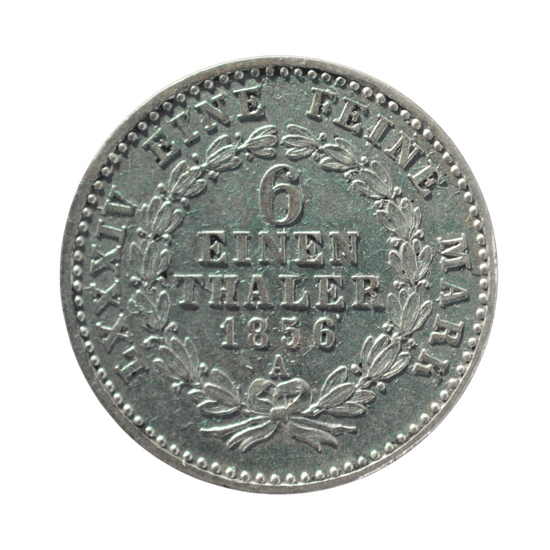 1/6 талера Ангальт-Бернбург 1856 Німеччина — фото 2