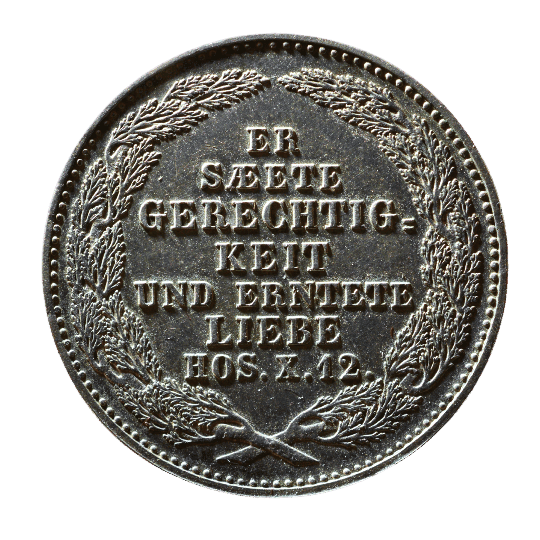 1/3 талера На смерть Фрідріха Августа II 1854 Саксонія — фото 2