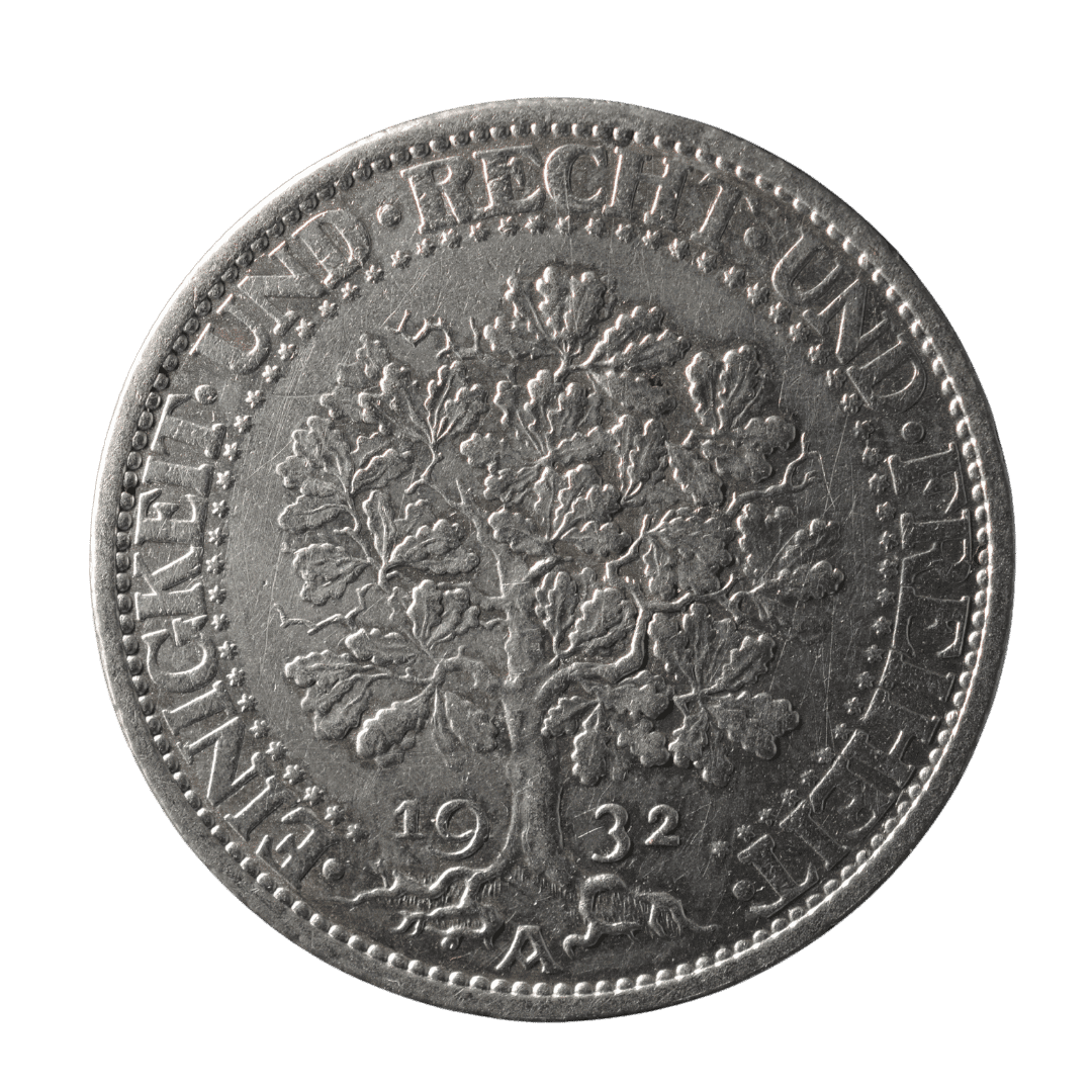 5 рейхсмарок Дуб 1932 Німеччина