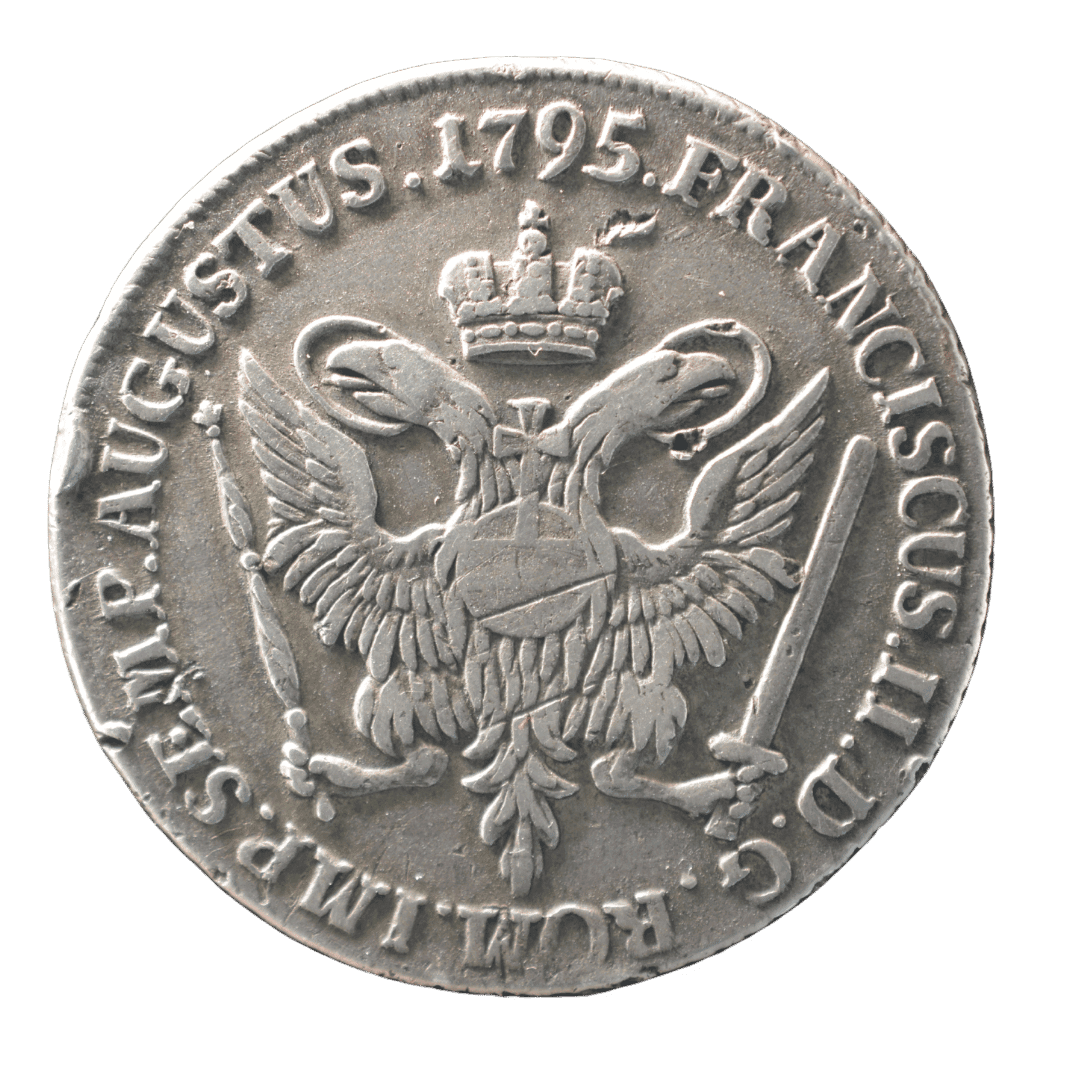 32 шилінги (Schilling Courant), 1795

Вільне ганзейське місто Гамбург (Hamburg), за правління імператора Франца II

Короткий опис

Срібна торгова монета номіналом 32 шилінги (Schilling Courant), викарбувана у 1795 році для Вільного імперського міста Гамбург. Незважаючи на портрет відсутній, на монеті згадується імператор Франц II як формальний сюзерен Священної Римської імперії. Монета належить до гамбурзької монетної системи «Courant».

⸻

Характеристики

* Номінал: 32 Schilling Courant
* Рік: 1795
* Країна: Вільне імперське місто Гамбург
* Правитель: Франц II (1792–1806)
* Монетний двір: Гамбург
* Метал: срібло
* Проба: 750
* Вага: близько 19,49 г
* Діаметр: близько 36 мм — фото 2