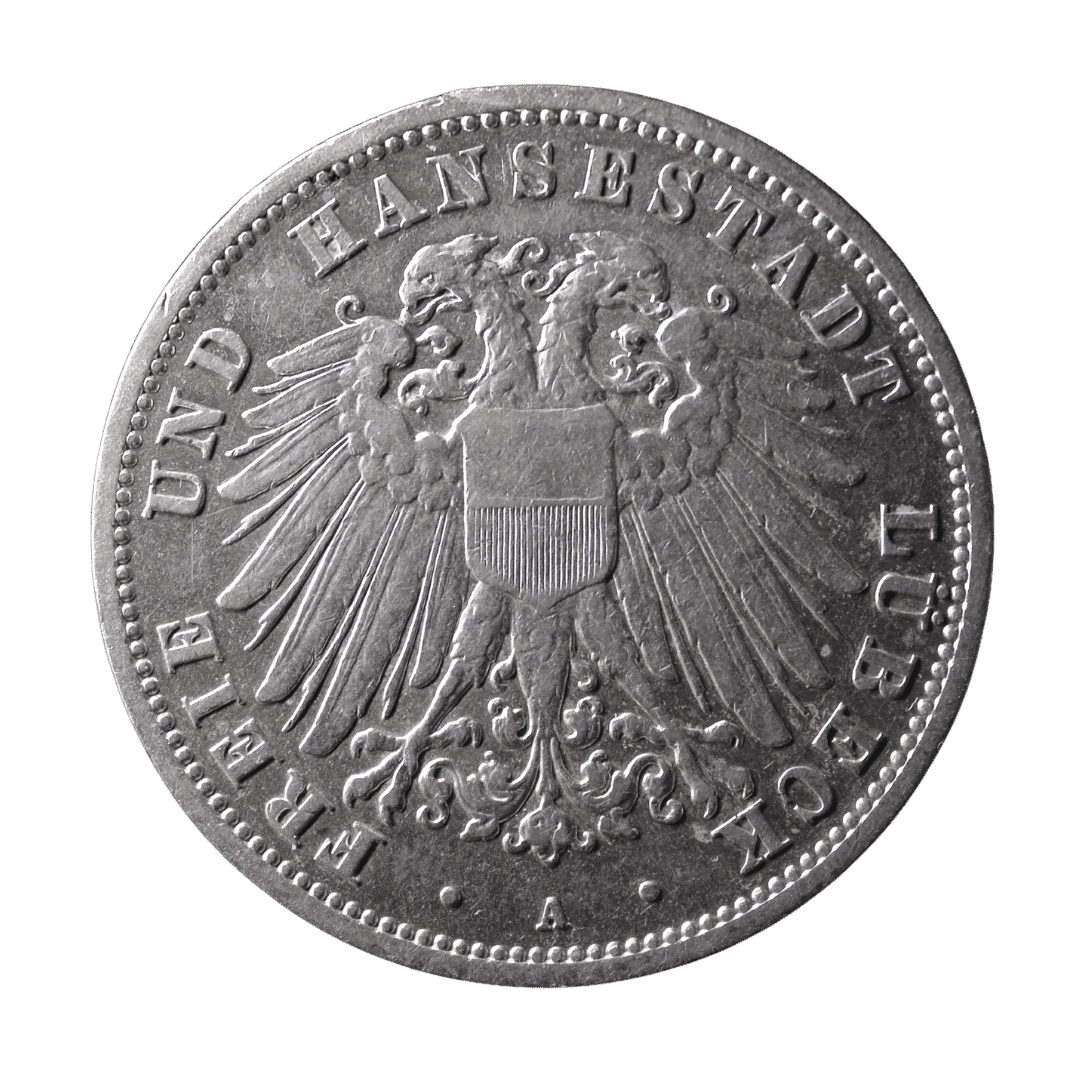3 марки Вільне та Ганзейське місто Любек 1909 Німеччина