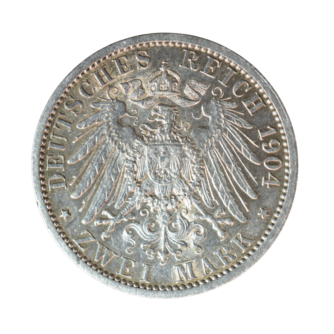 2 марки Гессен 1904 Німецька імперія — фото 2