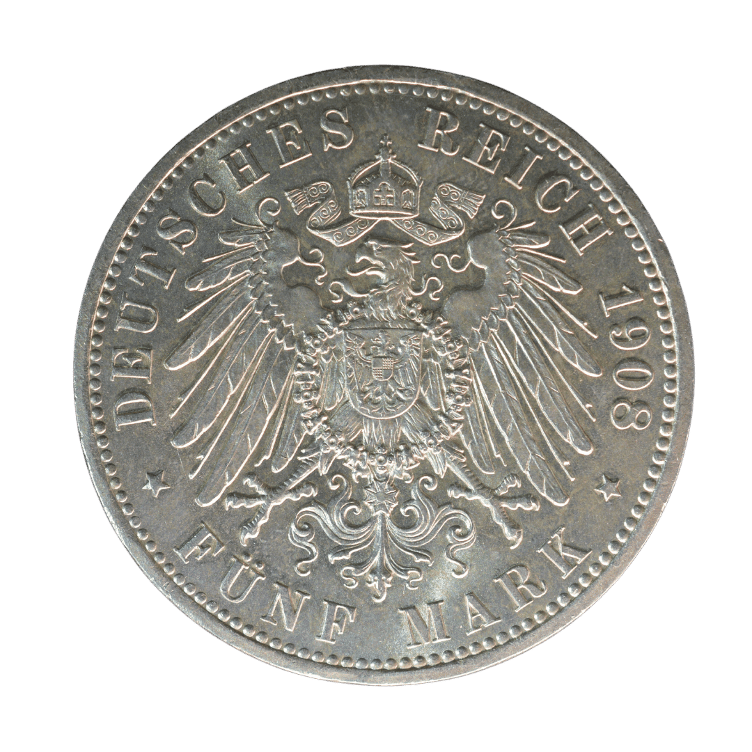 5 марок Пруссія 1908 Німецька імперія — фото 2
