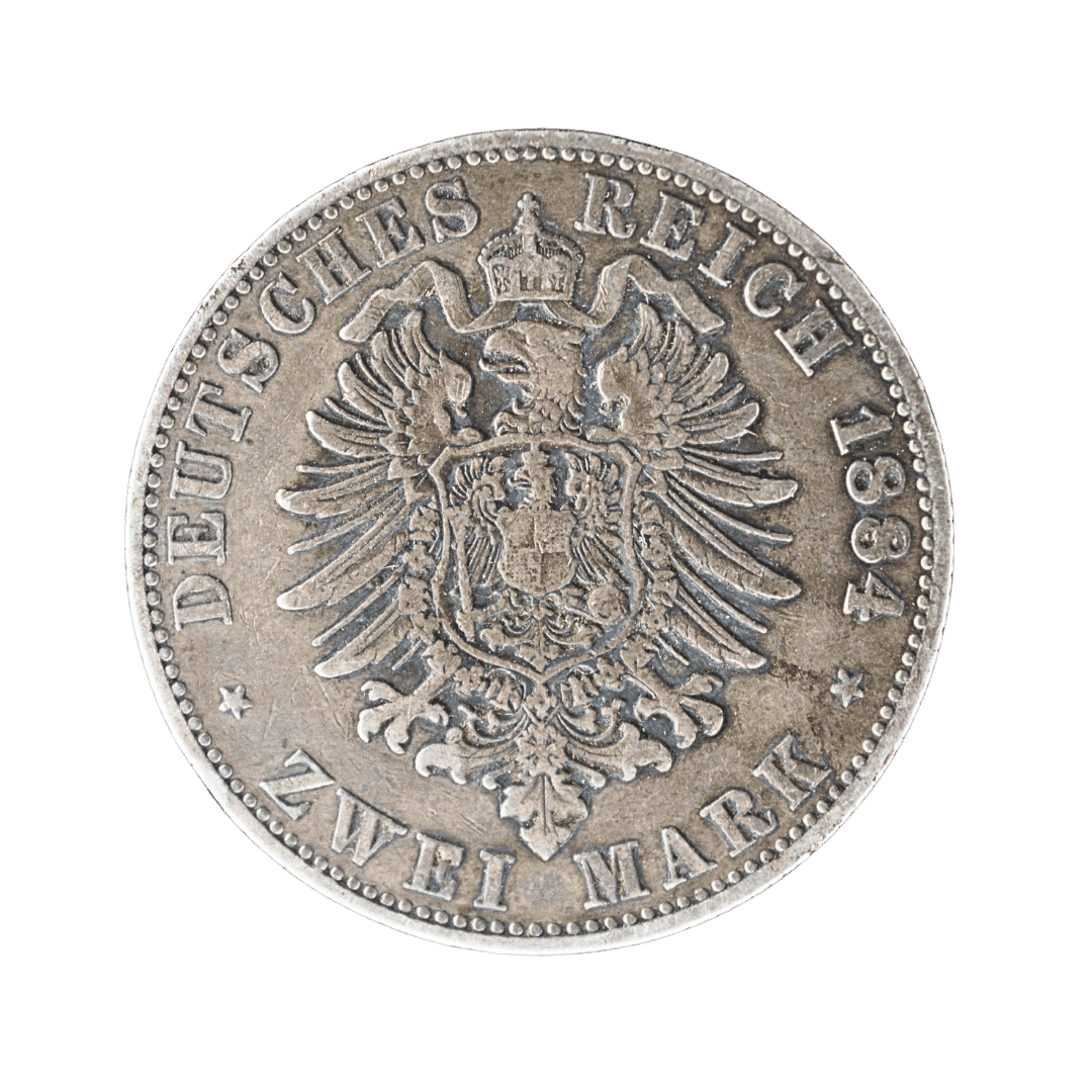 2 марки Reuß jüngere Linie 1884 Німеччина — фото 2