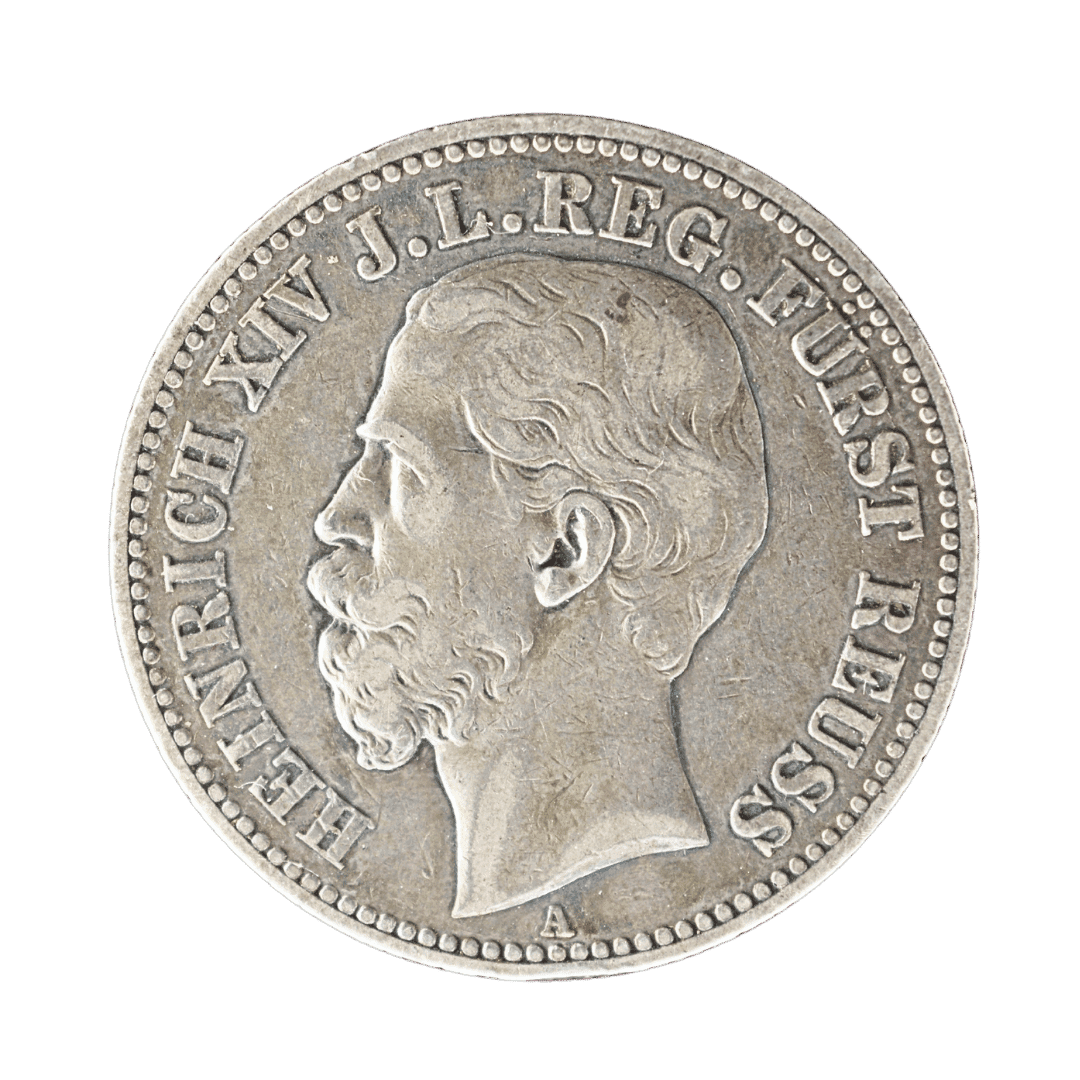 2 марки Reuß jüngere Linie 1884 Німеччина