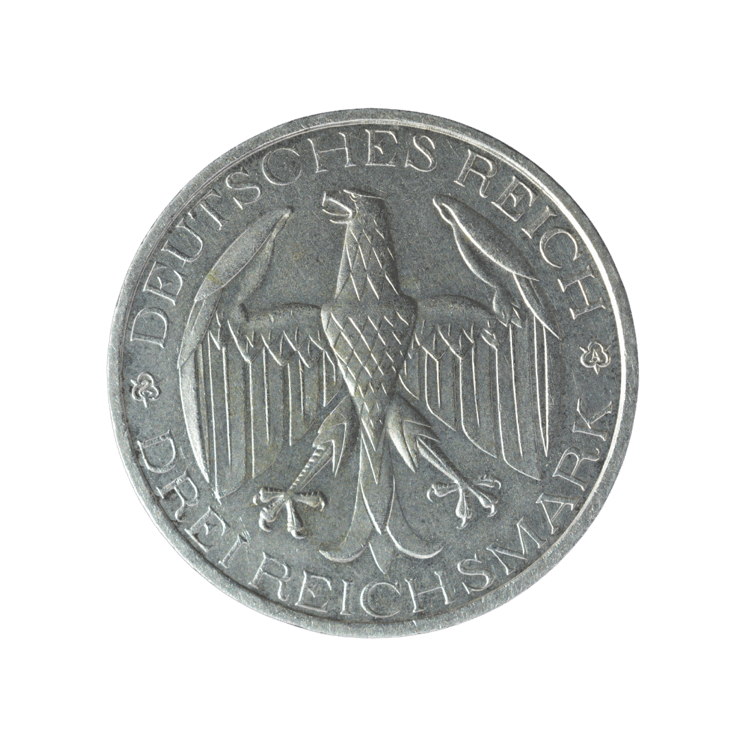 3 рейхсмарки Вальдек і Пруссія 1929 Німеччина — фото 2