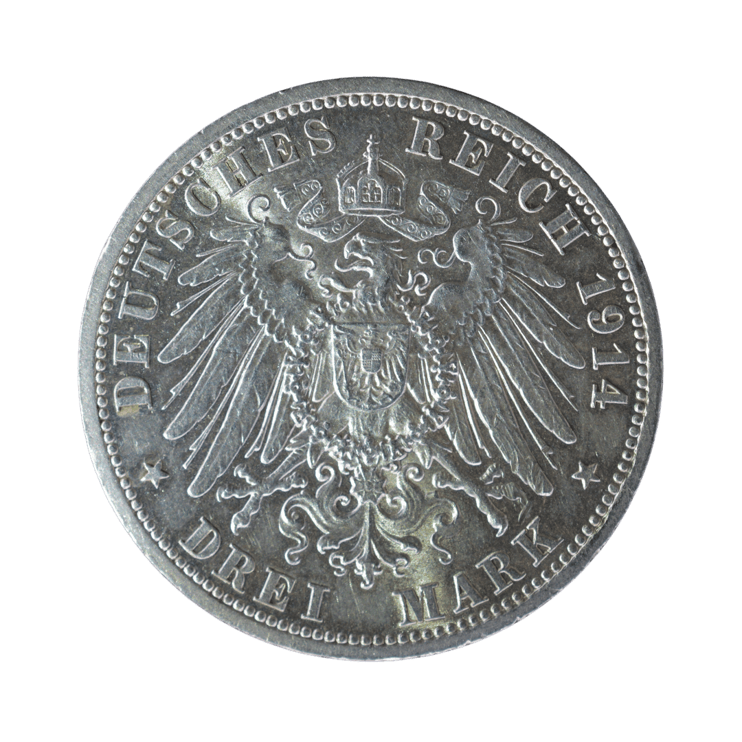 3 марки Срібне весілля 1914 Німецька імперія — фото 2