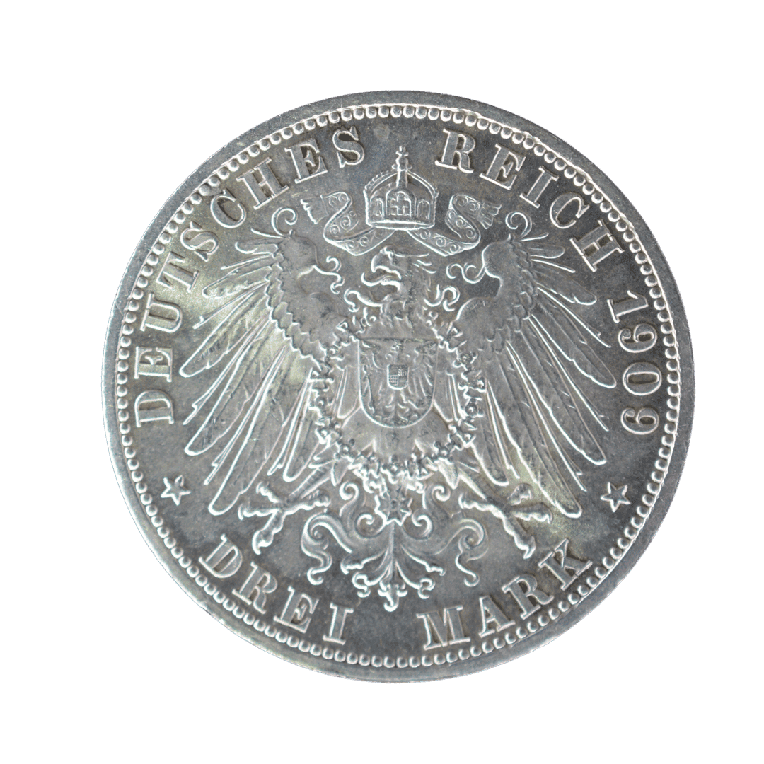 3 марки Смерть Карла Гюнтера 1909 Німецька імперія — фото 2