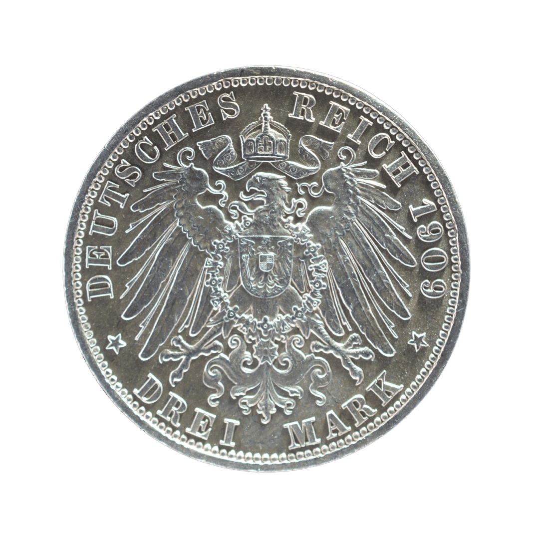 3 марки Смерть Карла Гюнтера 1909 Німецька імперія — фото 2