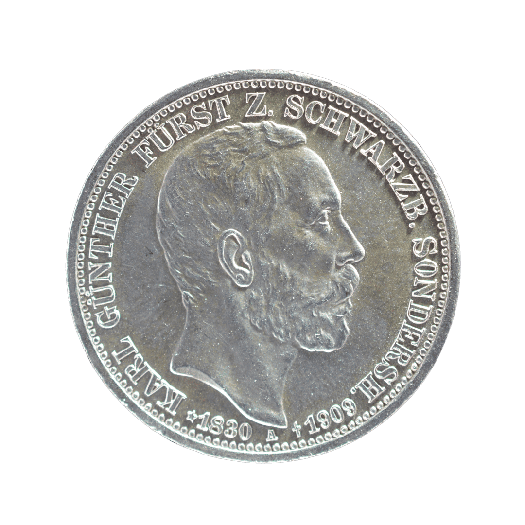 3 марки Смерть Карла Гюнтера 1909 Німецька імперія