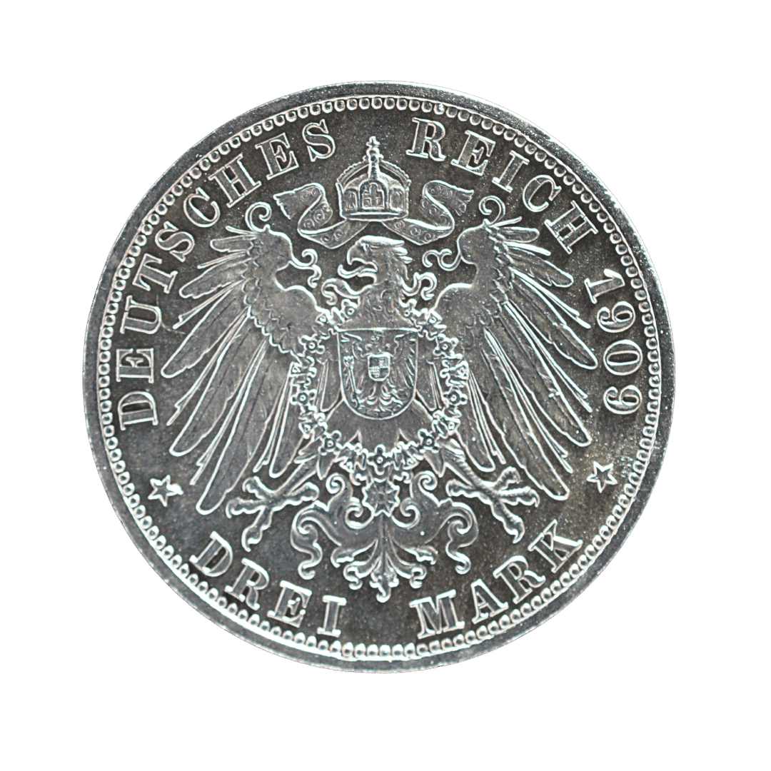 3 марки Смерть Карла Гюнтера 1909 Німецька імперія — фото 2