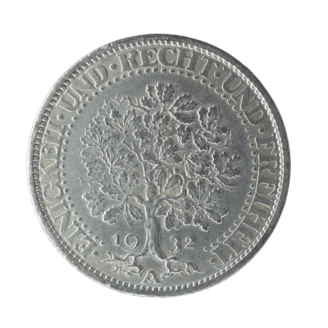 5 рейхсмарок Дуб 1932 Німеччина