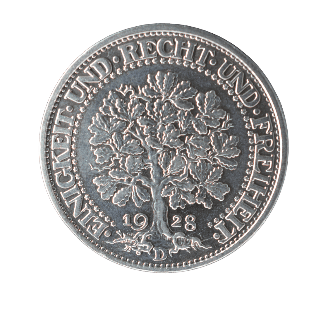 5 рейхсмарок Дуб 1928 Німеччина