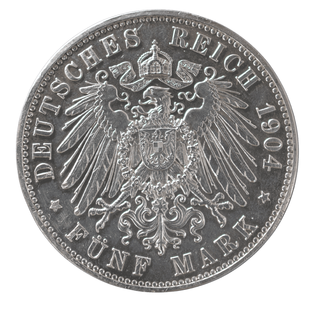 5 марок Весілля Фрідріха Франца IV 1904 Німеччина — фото 2