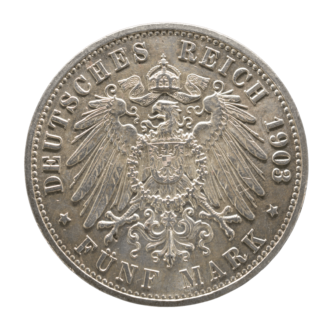 5 марок Весілля Вільгельма Ернста 1903 Німеччина — фото 2