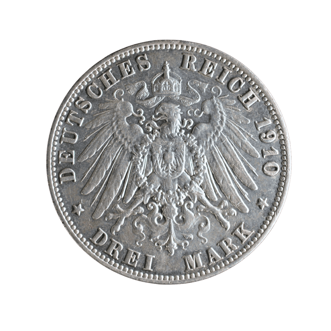 3 марки Фрідріх Август III 1910 Німеччина — фото 2