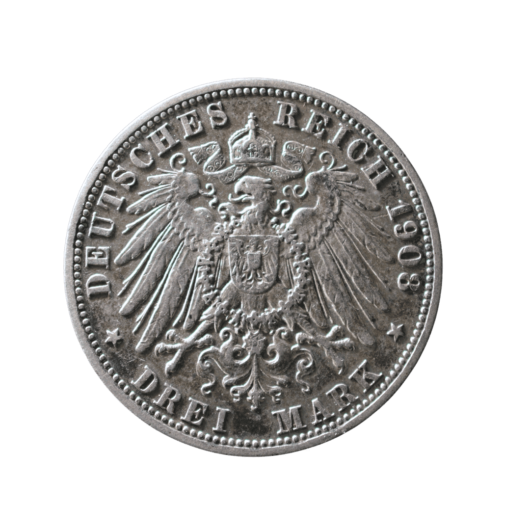 3 марки Саксен-Майнінген 1908 Німеччина — фото 2