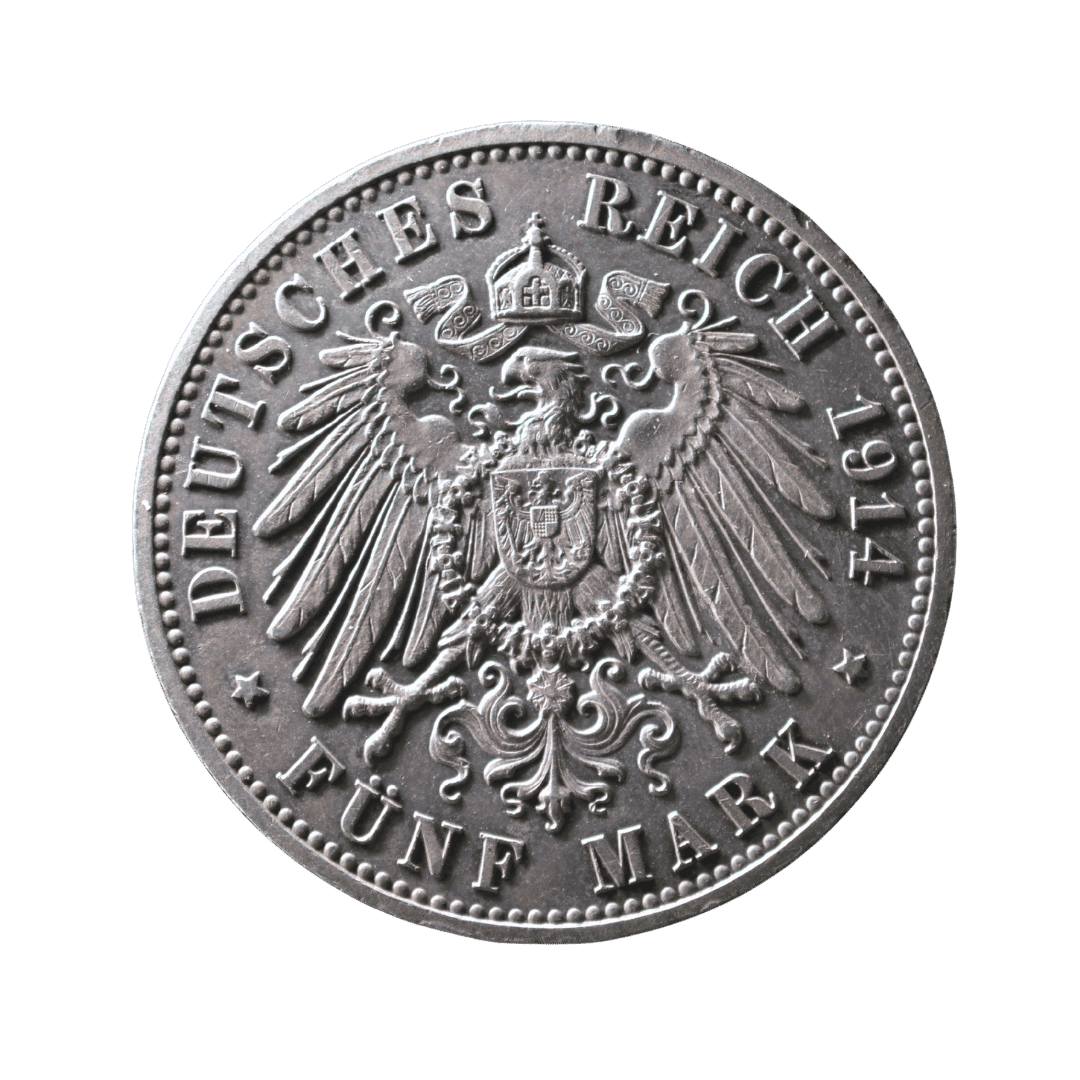 5 марок Срібне весілля Ангальт 1914 Німеччина — фото 2