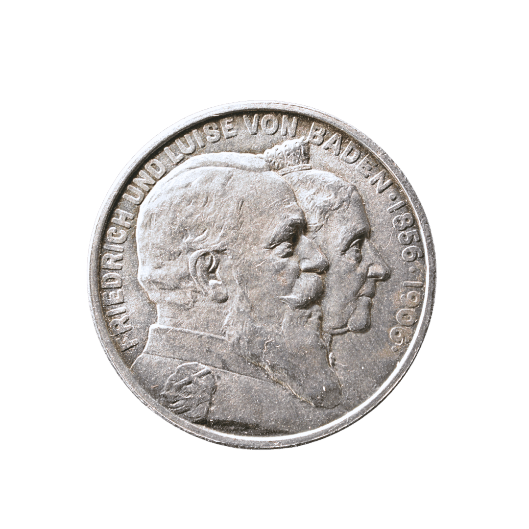 2 марки Ювілейна монета Баден 1906 Німеччина