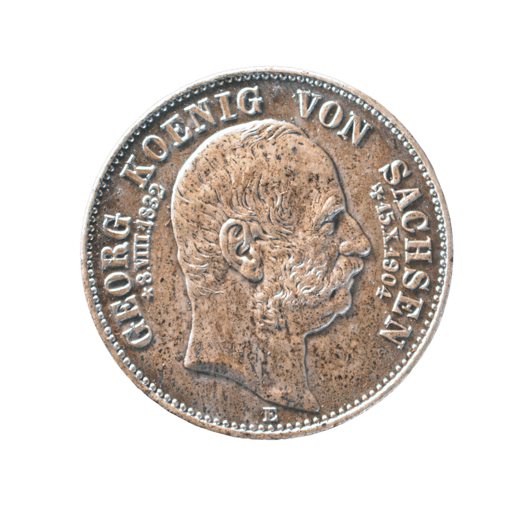 2 марки Пам’ятна монета Георг 1904 Німеччина